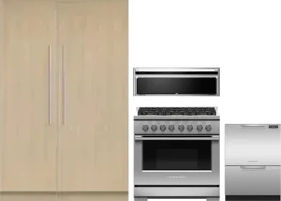 5 Piece Package Includes Refrigerator, Freezer, Range, Hood And Dishwasher